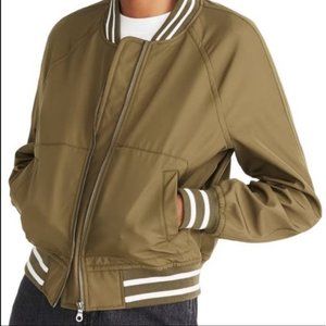Small Madewell Green Bomber Jacket - Varsity Bomber Jacket
